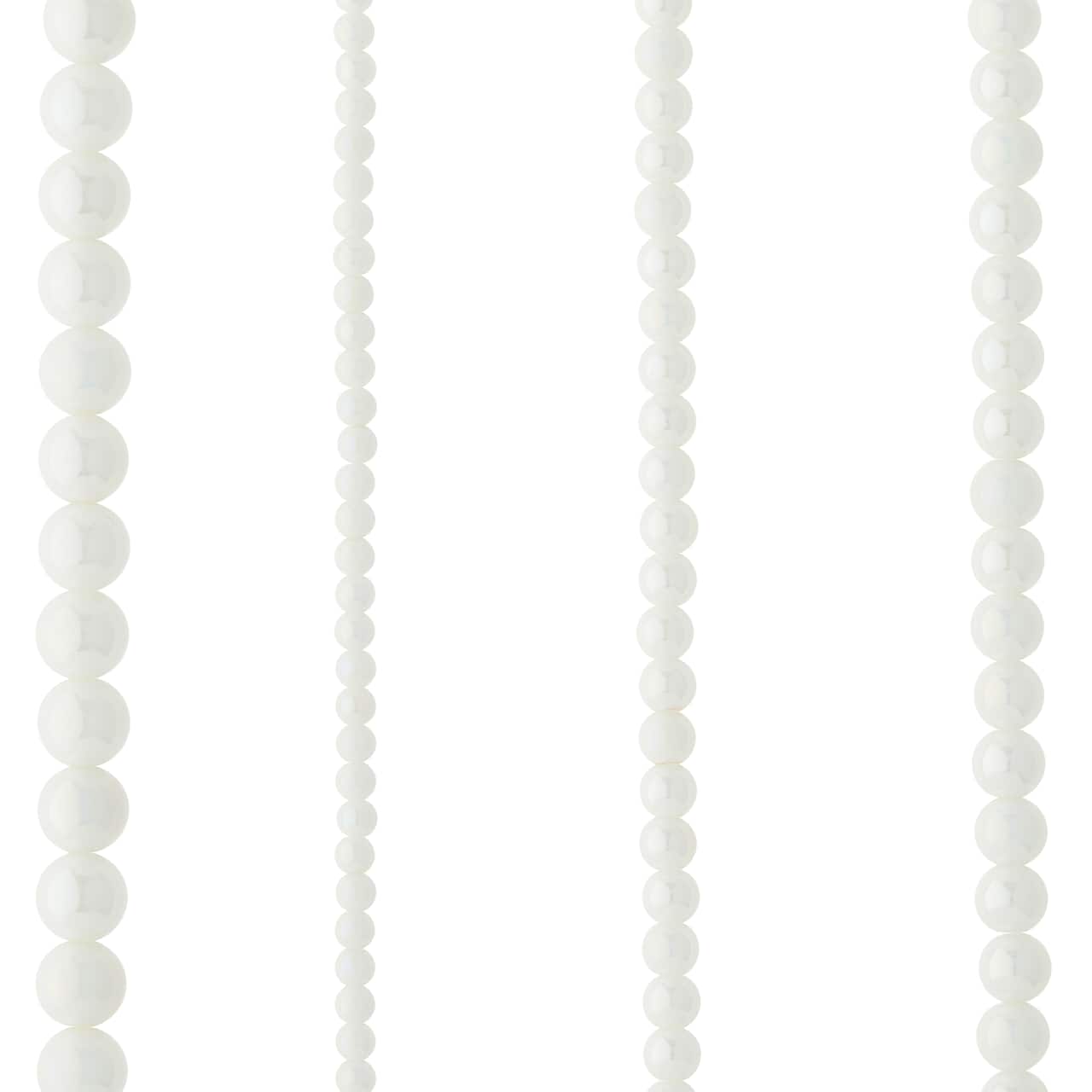White Marble Glass Round Beads by Bead Landing&#x2122;